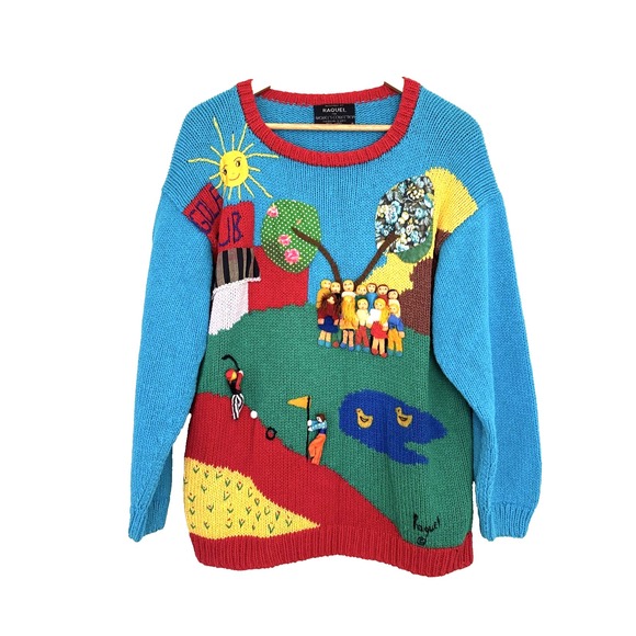 Raquel´s Collection Sweater Womens L Colorful...